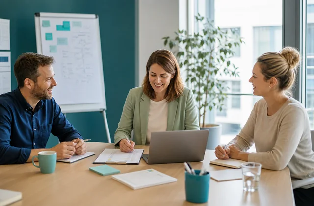 Meetingnotizen werden in Aufgaben, Verantwortliche und nächste Schritte überführt