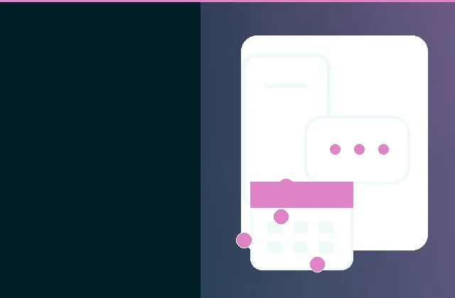 Illustration einer digitalen Mitarbeiterin für Telefonzentrale und Empfang